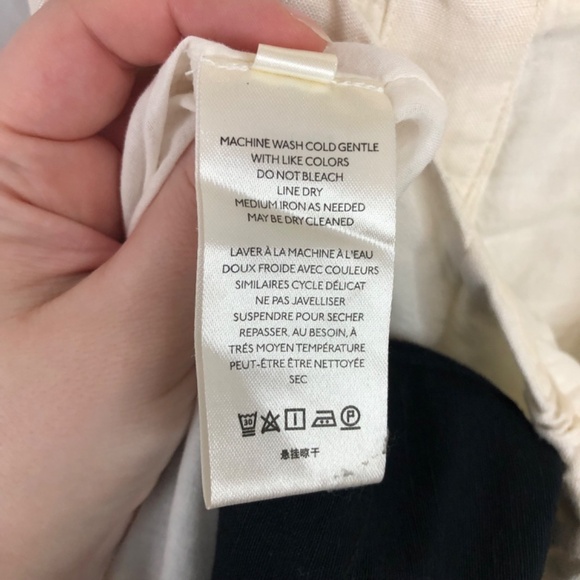 Maeve Anthropologie Linen Colorblock Open Back Midi Dress M - Picture 11 of 15